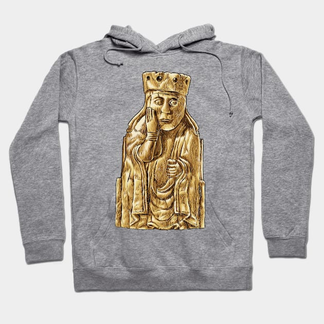 Noble Matriarch: The Lewis Chessmen Queen Design Hoodie by Holymayo Tee